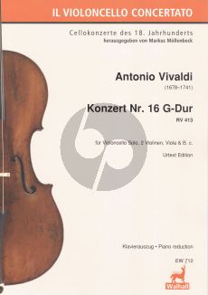 Vivaldi Concerto G-major RV 413 Violoncello-Strings-Bc (piano red.)
