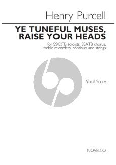 Purcell Ye Tuneful Muses, Raise Your Heads Soli-Choir-Instr) Vocal Score