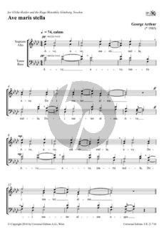 Arthur Ave maris stella SATB