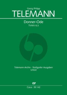 Telemann Donner-Ode TVWV 6:3 Soli-Chor-Orchester Partitur (ed. Silja Reidemeister)