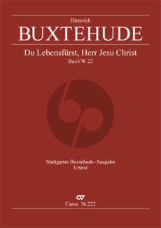 Buxtehude Du Lebensfürst, Herr Jesu Christ Himmelfahrts BuxWV 22 SATB solo-SATB-2 Vi.-2 Va.-Bc Partitur (ed. Violetta Brehm)