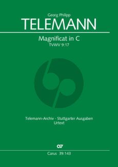 Telemann Magnificat in C TWV9:17 Soli-Chor-Orchester Partitur (ed. Arne Thielemann)