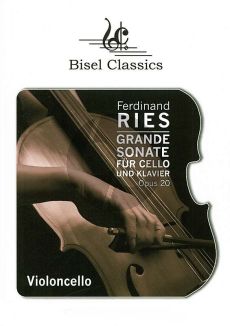 Ries Grande Sonate Op.20 (Violoncello und Klavier) (Editor Stephen Begley, Nur Violoncello Stimme)
