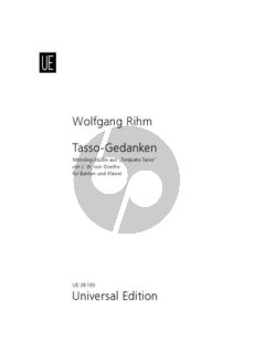 Rihm Tasso-Gedanken Bariton und Klavier (Monologen von "Torquato Tasso")