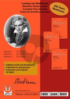 Beethoven Samtliche Klaviersonaten 3 Bände im Set (Complete Piano Sonatas 3 Volumes in Set)