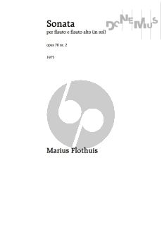 Flothuis Sonata Op.76 No.2 for Flute and Alto Flute in G