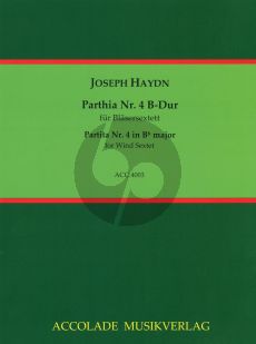 Haydn Parthia B-dur No. 4 2 Klar.- 2 Horner- 2 Fag. (ohne Hob.) (Part./St.)