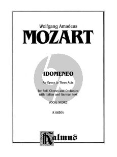 Mozart Idomeneo KV 366 Vocal Score (ital./germ.)