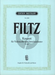 Filtz Konzert G-dur Violoncello und Streichorchester (Klavierauszug) (Heinrich Klug)