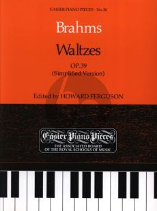 Brahms Waltzes Op.39 for Piano (Simplified Version Edited by Howard Ferguson)