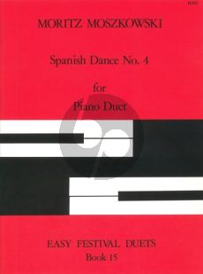 Moszkowski Spanish Dance Op. 21 No. 4 Piano 4 hds