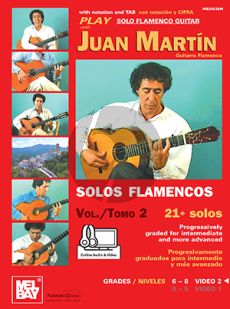 Martin Solos Flamenco Vol.2 for Guitar with TAB Book with Audio/Video Online (21 + Solos Progressively Graded for Intermediate and More Advanced Player)