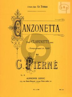 Canzonetta Op.19 Clarinette et Piano