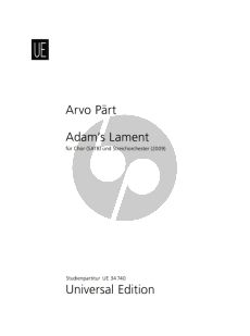 Part Adam's Lament (2009) SATB and String Orchestra Study Score (Russian Text)