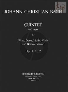 Quintet G-major Op.11 No.2 Flute-Oboe-Violin- Viola-Bc