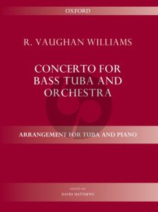 Vaughan Williams Concerto for Bass Tuba and Orchestra (piano reduction) (edited by David Matthews)