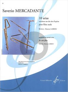 Mercadante 10 Arias pour Flute seule (Variations sur des Airs d'Operas)