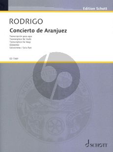 Rodrigo Concierto de Aranjuez for Harp (arranged by the Composer) (Fingering Nicanor Zabaleta)