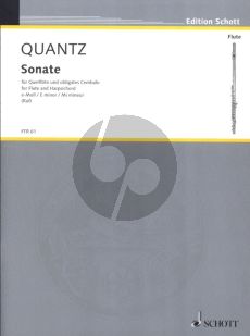 Quantz Sonate e-moll fur Flote und obligates Cembalo (edited by Hugo Ruf)