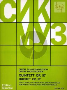 Shostakovich Quintet g-minor Op.57 2 Vi.-Va.-Vc.-Piano (Score/Parts)