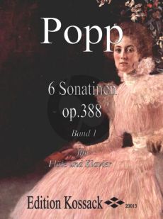 Popp 6 Sonatinen Op.388 Vol.1 No. 1 - 3 Flöte und Klavier (Widdermann) (grade 3 - 4)