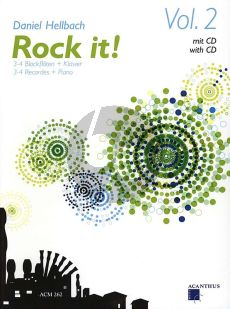 Hellbach Rock It Vol. 2 3-4 Blockflöten (SATB) - Klavier (Bk-Cd)