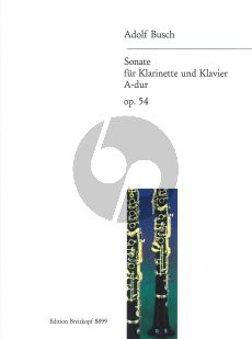 Busch Sonata A-major Op. 54 Clarinet[A]-Piano