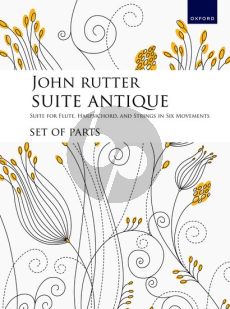 Rutter Suite Antique for Flute-Harpsichord and Strings Set of Parts