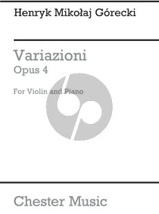 Gorecki Variazioni Op. 4 Violin and Piano