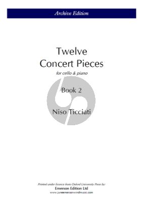 Ticciati 12 Concert Pieces Vol.2 Cello and Piano