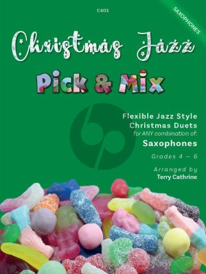 Cathrine Christmas Jazz Pick & Mix for 2 Saxophones in Any Combination (Arranged Terry Cathrine) (Grades 4-6)