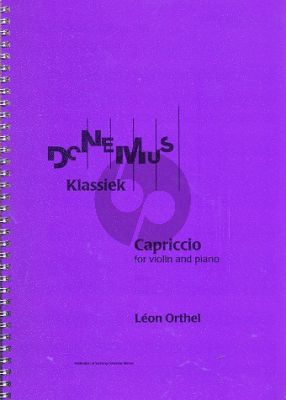 Orthel Capriccio Op.19 Violin and Piano (1939)