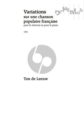 Leeuw Variations sur une Chanson Populaire Francaise Clavecimbel (1950)