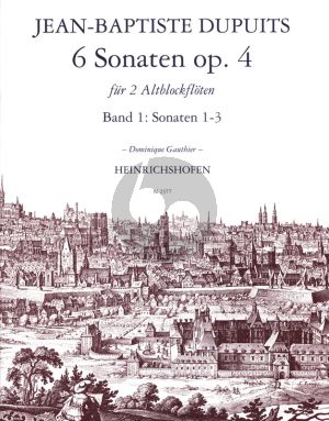 Dupuits 6 Sonaten Op. 4 Vol. 1 No. 1 - 3 2 Altblockflöten (Gauthier)