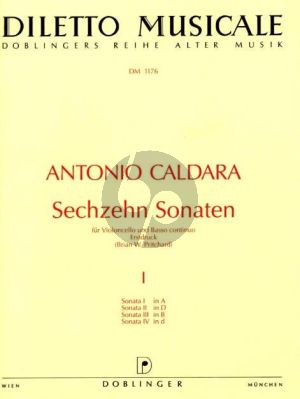 Caldara 16 Sonaten Vol. 1 No. 1 - 4 Violoncello und Bc (Brian W. Pritchard)