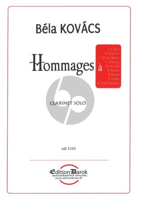 Kovacs Hommages Clarinet Solo