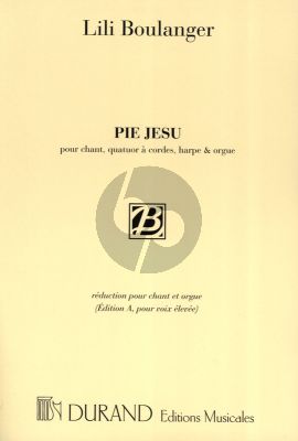 Boulanger Pie Jesu edition for High Voice and Organ