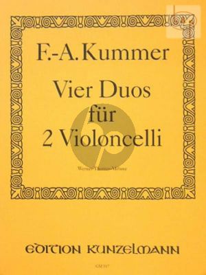 Kummer 4 Duos Op.103 2 Violoncellos (Thomas-Mifune)