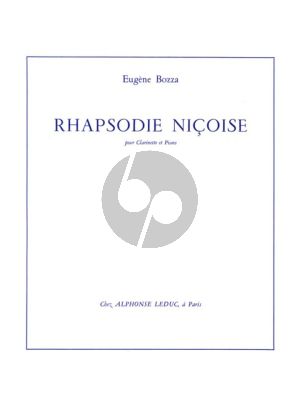 Bozza Rhapsodie Nicoise pour Clarinette et Piano