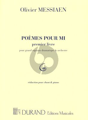 Messiaen Poemes pour Mi vol.1 pour Grand Soprano Dramatique et Piano