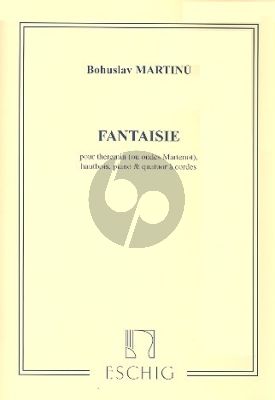 Martinu Fantaisie pour Theremin Oboe-String Quartet-Piano Parts (Painopart with Instrumental Parts)