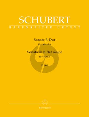 Schubert Sonate B-dur D.960 Piano solo (edited by Walburga Litschauer) (Barenreiter-Urtext)