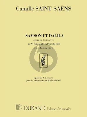 Cantabile Air No. 9 de Samson et Dalila Mezzo-Soprano et Piano