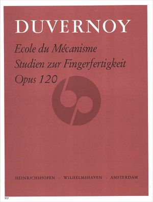 Duvernoy Ecole du Mecanisme Op.120 Klavier