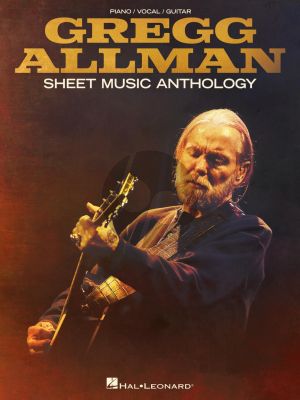 Gregg Allman Sheet Music Anthology Piano-Vocal-Guitar