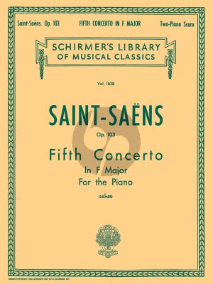 Saint-Saens Concerto No. 5 F-major Opus 103 Piano and Orchestra (edition for 2 Piano's)