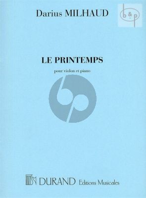 Milhaud Le Printemps Op.18 Violin-Piano
