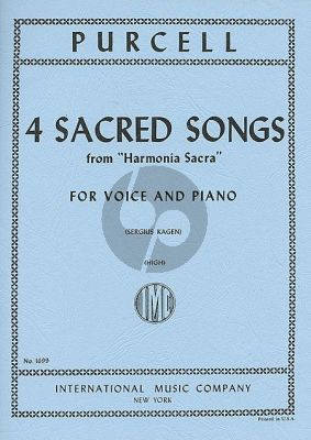 Purcell 4 Sacred Songs (from Harmonia Sacra) High Voice-Piano
