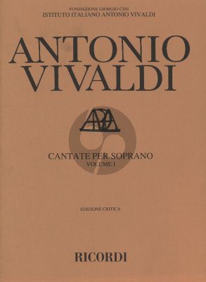 Vivaldi Cantate per Soprano e Bc. Vol.1 Score (RV649 - 663) (F. Degrada)