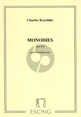 Koechlin Monodies Op.216 Clarinette seule (A)